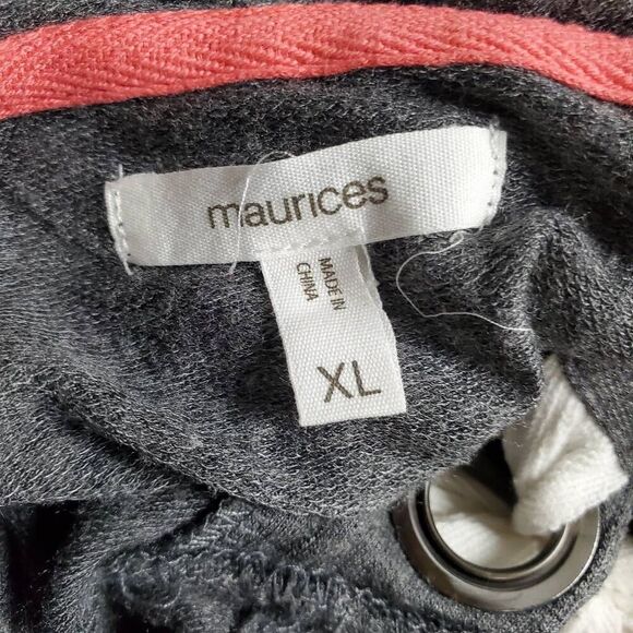 Maurices Women’s Hoodie XL Gray Soft Lightweight Long Sleeve Pullover - Picture 6 of 8